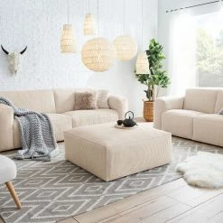 Ars Natura Polsterhocker LORALAI - Cordstoff Lola: Creme -Wohnzimmermöbel boutique en ligne 1000123354 180928 15261873 MOOD GALLERYIMAGES P000000001000123354 mood