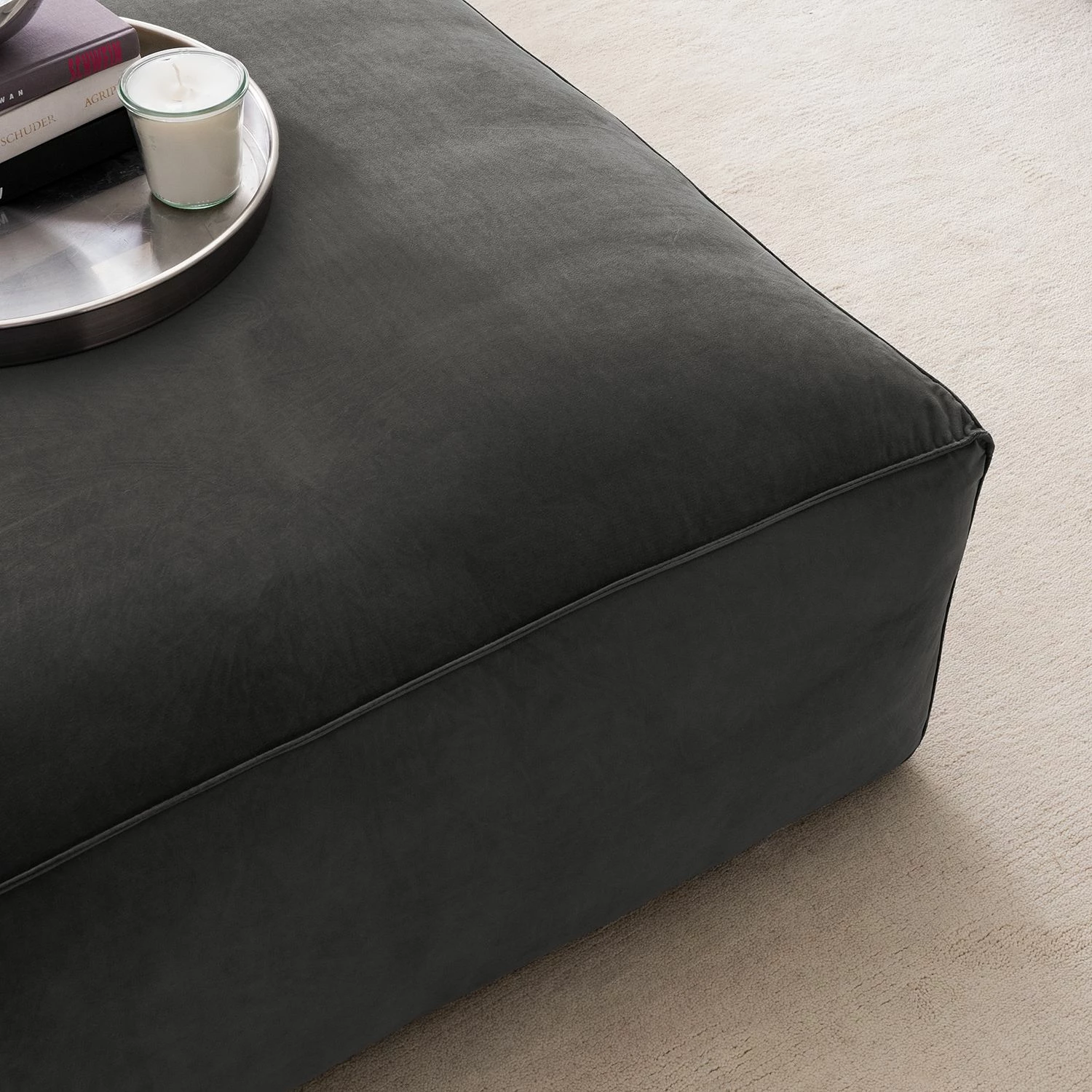 Jack & Alice Polsterhocker Greenwich - Dunkelgrau 6 Jack & Alice Polsterhocker Greenwich - Dunkelgrau – Bild 6