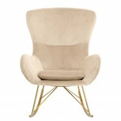 Jack & Alice Schaukelsessel Skamby - Samt - Creme -Wohnzimmermöbel boutique en ligne 1000123363 181219 09580500002 GALLERYIMAGES P000000001000123363