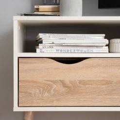 Mørteens TV-Lowboard Sunndal - Gummibaum teilmassiv - Weiß / Eiche Hell -Wohnzimmermöbel boutique en ligne 1000123474 190222 12175000019 GALLERYIMAGES P000000001000123474