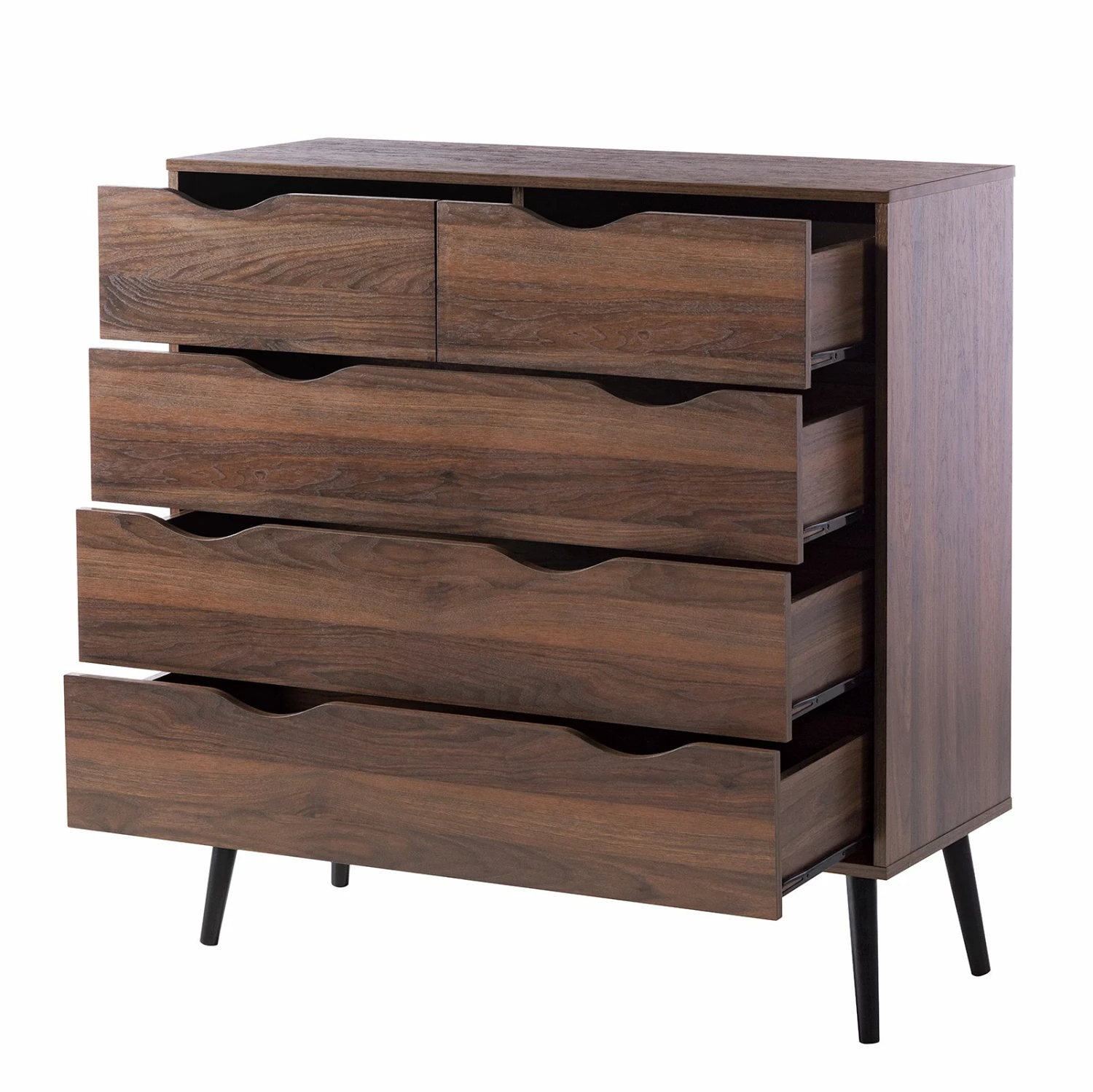Mørteens Kommode Gjora II - Gummibaum teilmassiv - Walnuss 6 Mørteens Kommode Gjora II - Gummibaum teilmassiv - Walnuss – Bild 6