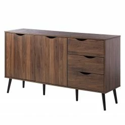 Mørteens Sideboard Gjora - Gummibaum teilmassiv - Walnuss