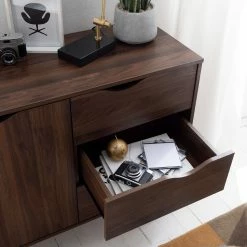 Mørteens Sideboard Gjora - Gummibaum teilmassiv - Walnuss -Wohnzimmermöbel boutique en ligne 1000123698 190325 11253100016 GALLERYIMAGES P000000001000123698