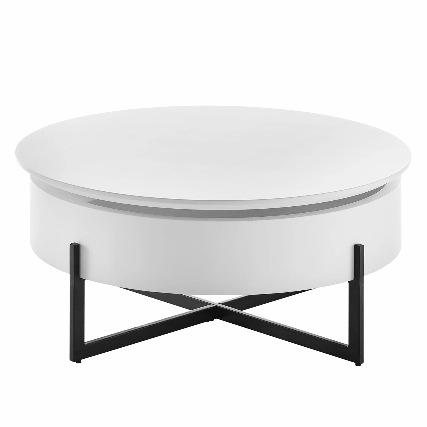 Fredriks Couchtisch Meldal - Metall - Matt Weiß / Schwarz 4 Fredriks Couchtisch Meldal - Metall - Matt Weiß / Schwarz – Bild 4
