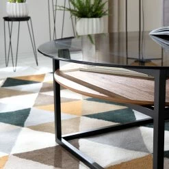 Studio Copenhagen Couchtisch Sumstad - Rauchglas / Metall - Nussbaum / Schwarz -Wohnzimmermöbel boutique en ligne 1000123773 190321 17260300003 GALLERYIMAGES P000000001000123773