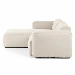 Studio Copenhagen Ecksofa HUDSON 1,5-Sitzer mit Longchair - Webstoff Saia: Beige - Longchair davorstehend links -Wohnzimmermöbel boutique en ligne 1000123836 190916 13150900018 DETAILS P000000001000123836 1
