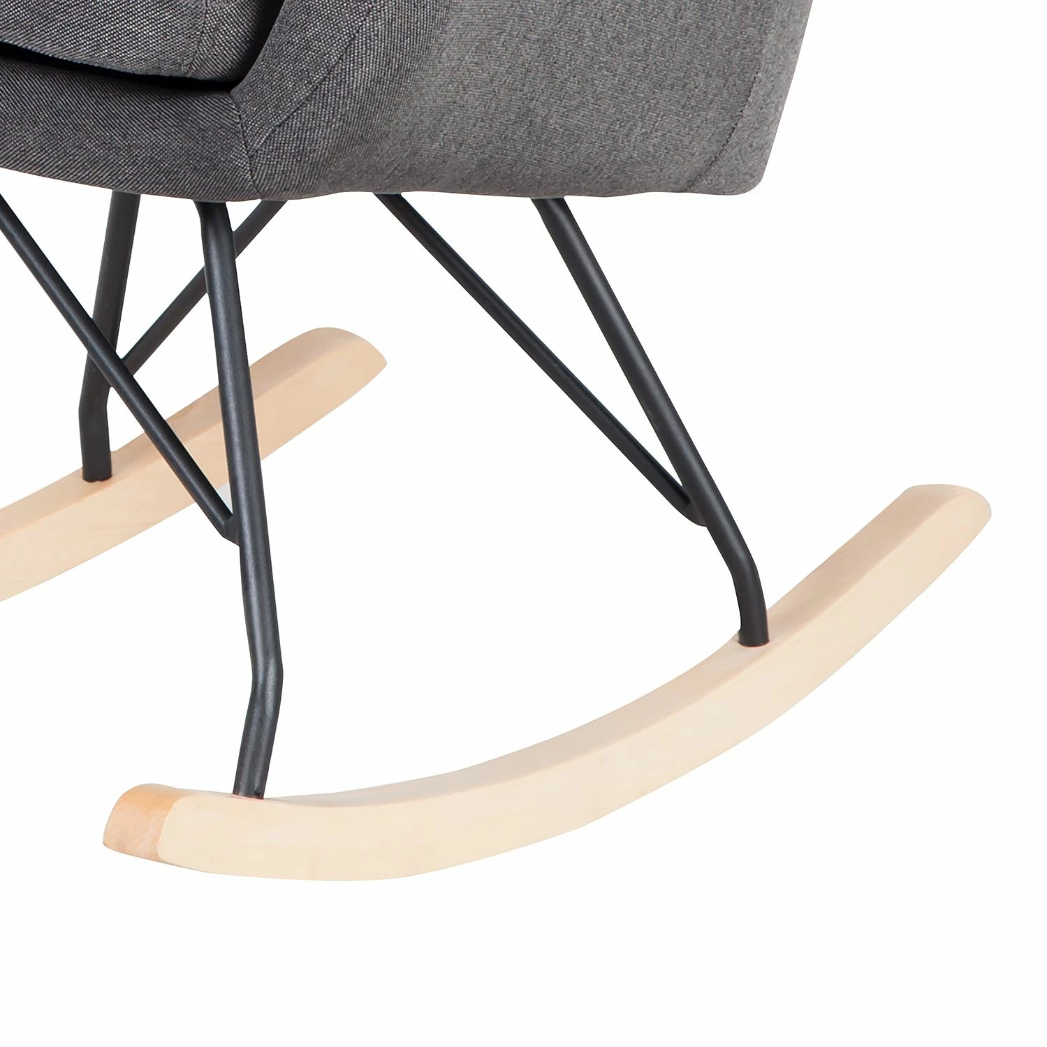 Mørteens Schaukelstuhl Leedy - Webstoff / Buche massiv - Dunkelgrau / Buche 7 Mørteens Schaukelstuhl Leedy - Webstoff / Buche massiv - Dunkelgrau / Buche – Bild 7