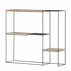 Red Living Regal Soltas - Akazie massiv / Metall - Akazie / Schwarz