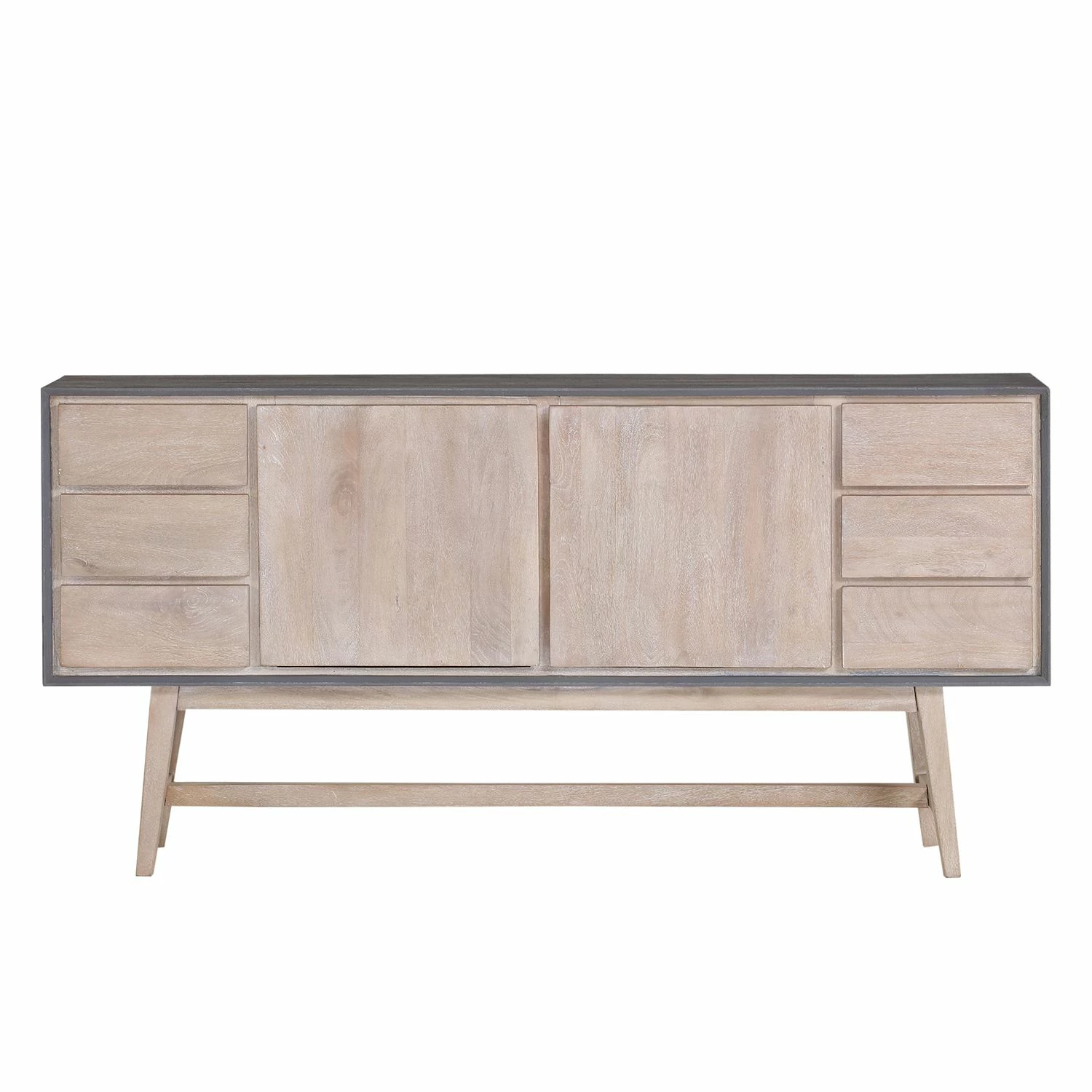 Norrwood Sideboard Karis - Mango massiv - Grau / Mango 4 Norrwood Sideboard Karis - Mango massiv - Grau / Mango – Bild 4