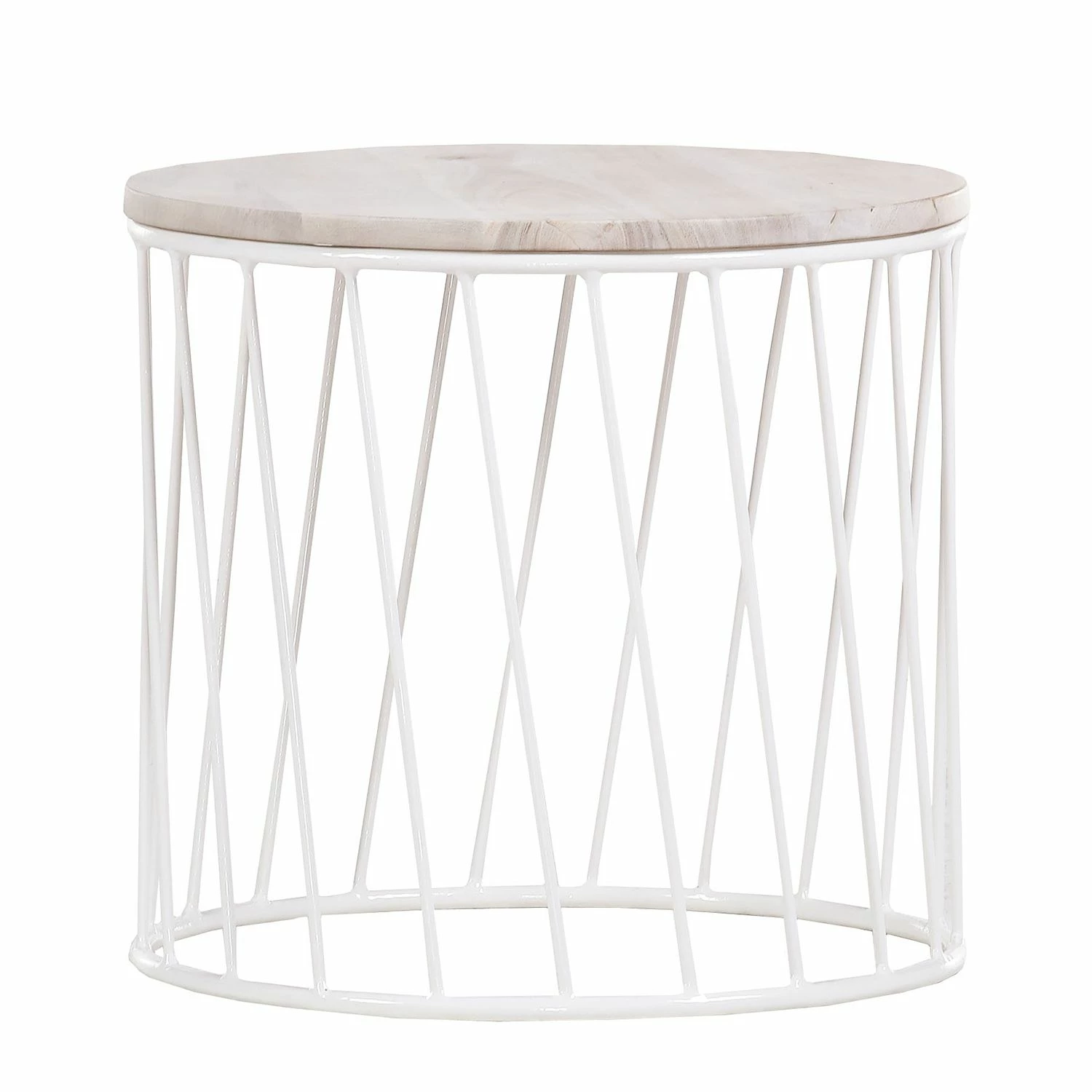 Norrwood Beistelltisch Gabiarra III - Akazie massiv / Eisen - Mango Hell / Weiß 1 Norrwood Beistelltisch Gabiarra III - Akazie massiv / Eisen - Mango Hell / Weiß