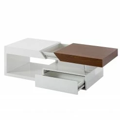 Fredriks Couchtisch Smithers - Walnuss Dekor / Hochglanz Weiß -Wohnzimmermöbel boutique en ligne 1000125747 181029 15191205 GALLERYIMAGES P000000001000125747