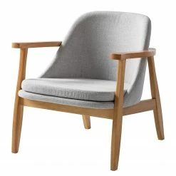 Mørteens Sessel Londo - Webstoff - Lichtgrau