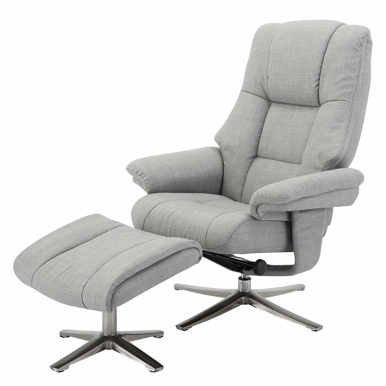 Fredriks Relaxsessel Carreto - Flachgewebe - Hellgrau / Silber 1 Fredriks Relaxsessel Carreto - Flachgewebe - Hellgrau / Silber
