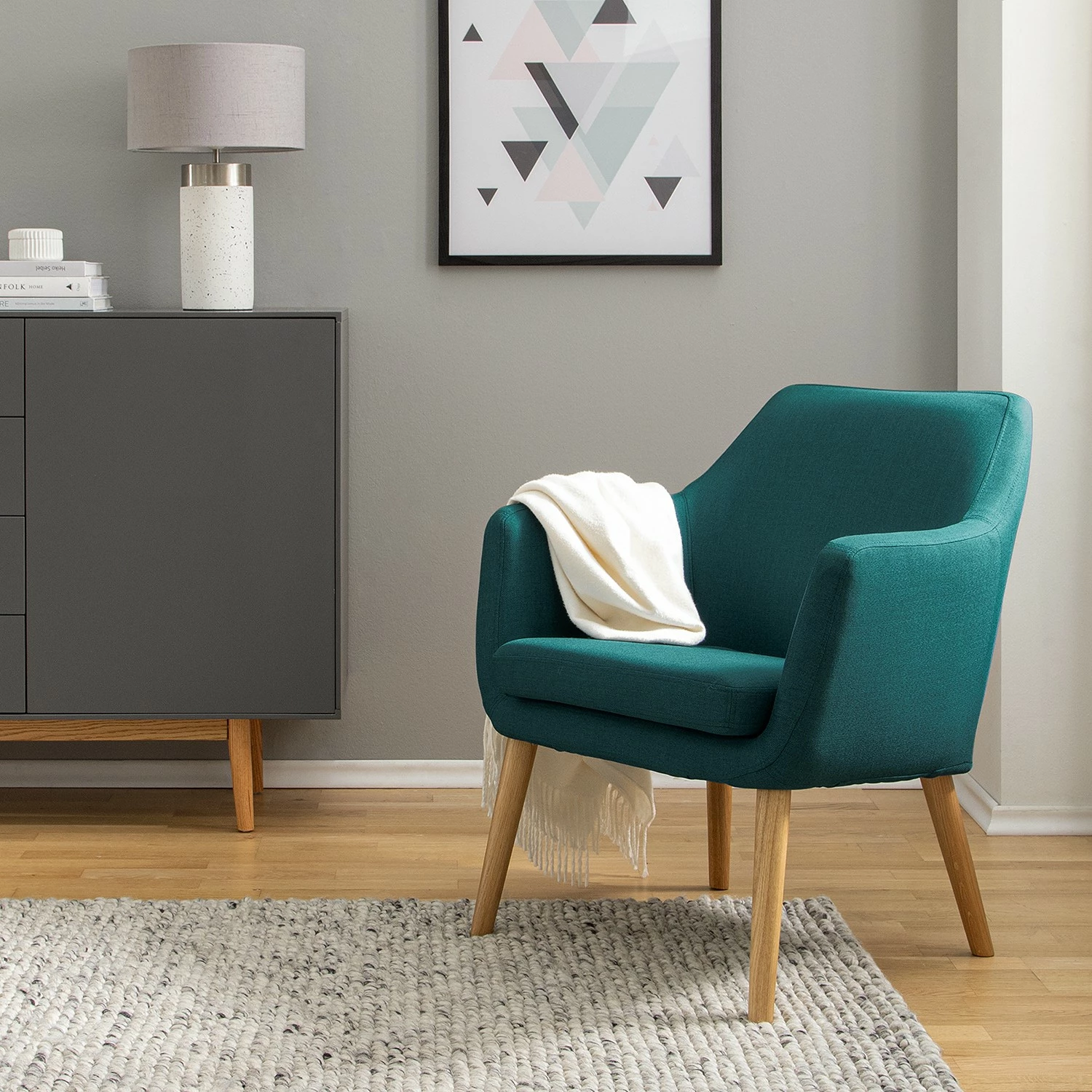 Mørteens Sessel Nicholas - Webstoff - Petrol 2 Mørteens Sessel Nicholas - Webstoff - Petrol – Bild 2