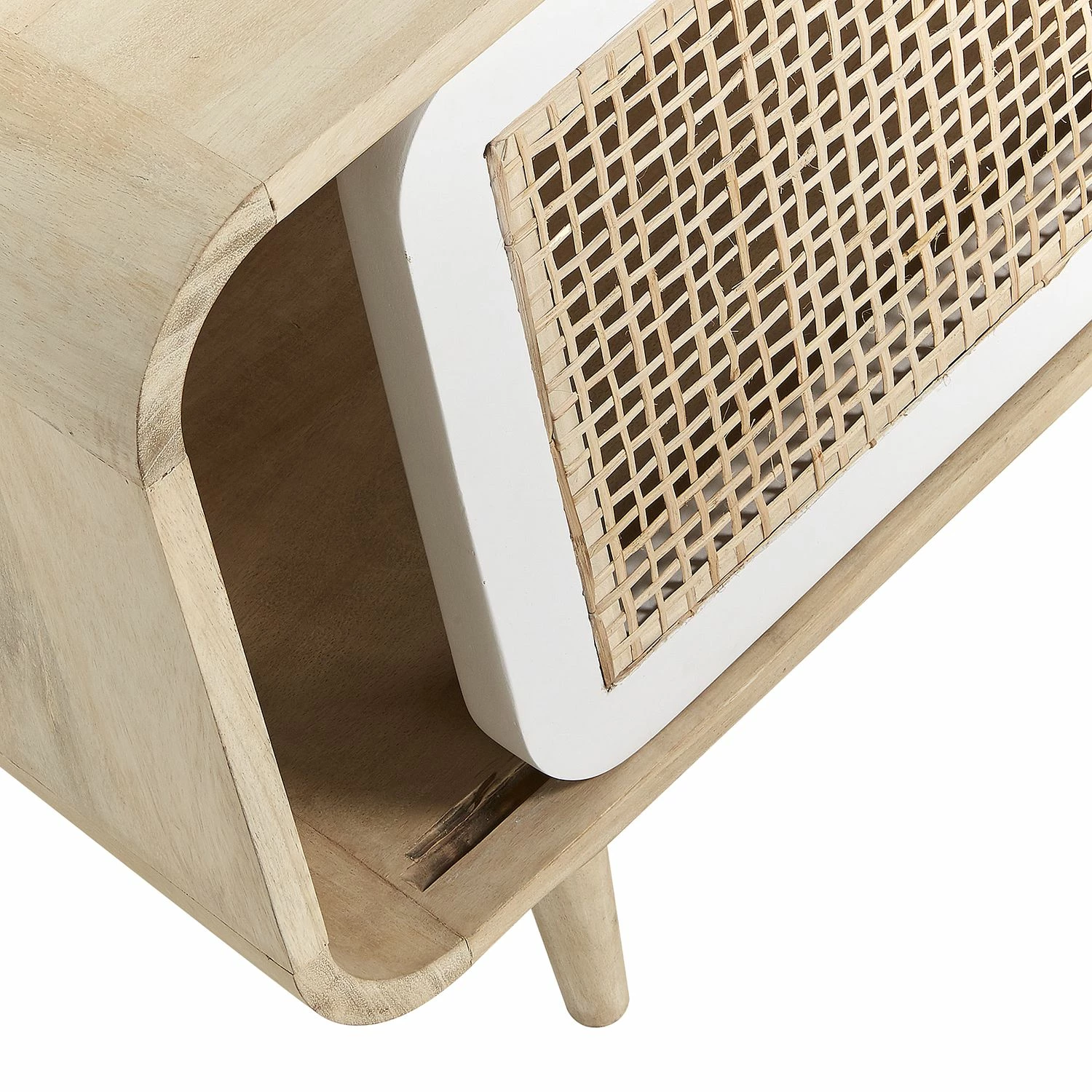 Norrwood TV-Lowboard Gunnebo - Mango massiv - Mango / Weiß 4 Norrwood TV-Lowboard Gunnebo - Mango massiv - Mango / Weiß – Bild 4