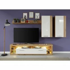 Trendteam Hängeschrank Rock - Hochglanz Weiß / Wotan Eiche Dekor -Wohnzimmermöbel boutique en ligne 1000128141 180905 10043202 MOOD GALLERYIMAGES P000000001000128141 mood