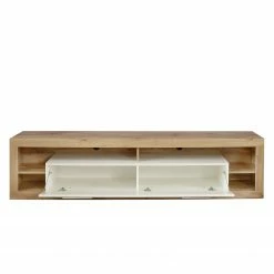 Trendteam TV-Lowboard Rock - Hochglanz Weiß / Wotan Eiche Dekor - Breite: 200 cm -Wohnzimmermöbel boutique en ligne 1000128152 180905 10043740 GALLERYIMAGES P000000001000128152