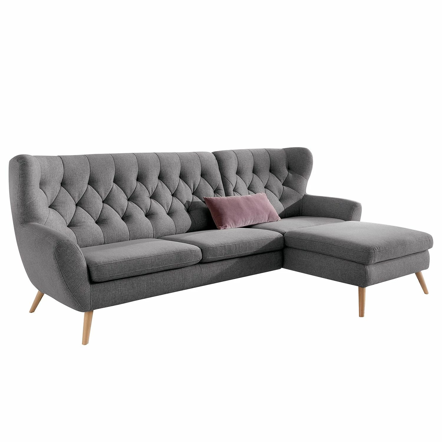 Norrwood Ecksofa Celaya - Grau - Longchair davorstehend rechts 1 Norrwood Ecksofa Celaya - Grau - Longchair davorstehend rechts