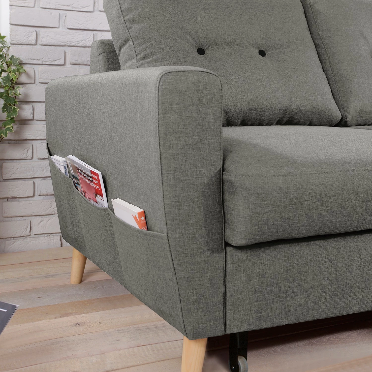 Mørteens Ecksofa Sola II - Webstoff - Grau - Ottomane davorstehend rechts - Schlaffunktion 11 Mørteens Ecksofa Sola II - Webstoff - Grau - Ottomane davorstehend rechts - Schlaffunktion – Bild 11