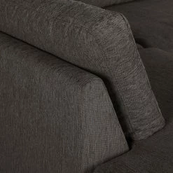 Wohnlandschaft Fiesta I - Strukturstoff - Dunkelgrau - Longchair davorstehend rechts / Ottomane links -Wohnzimmermöbel boutique en ligne 1000128868 211015 15511200558 DETAILS P000000001000128868