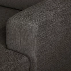 Wohnlandschaft Fiesta I - Strukturstoff - Dunkelgrau - Longchair davorstehend rechts / Ottomane links -Wohnzimmermöbel boutique en ligne 1000128868 211015 15511200580 DETAILS P000000001000128868