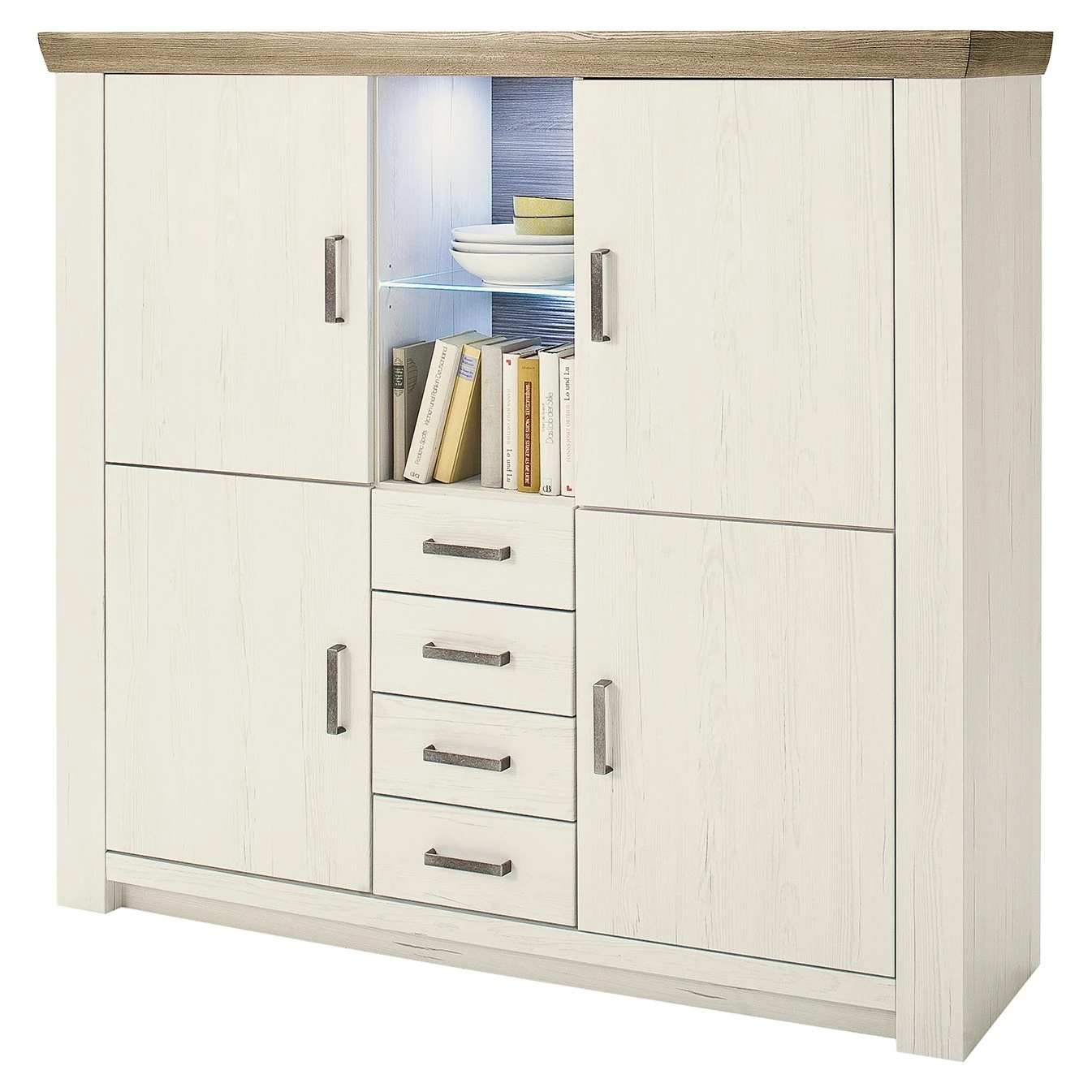 Ridgevalley Highboard Pontile I - Pinie Aurelio Dekor / Eiche Nelson Dekor 1 Ridgevalley Highboard Pontile I - Pinie Aurelio Dekor / Eiche Nelson Dekor