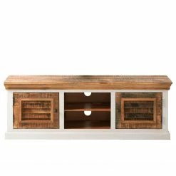 Maison Belfort TV-Lowboard Newhaven - Mango teilmassiv - Mango / Weiß -Wohnzimmermöbel boutique en ligne 1000128941 200122 18404000006 DETAILS P000000001000128941