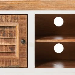 Maison Belfort TV-Lowboard Newhaven - Mango teilmassiv - Mango / Weiß -Wohnzimmermöbel boutique en ligne 1000128941 200122 18404100010 DETAILS P000000001000128941