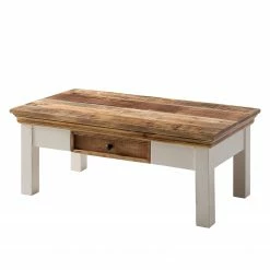 Maison Belfort Couchtisch Newhaven - Mango massiv - Mango / Weiß