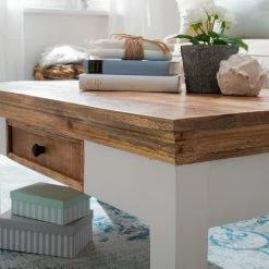 Maison Belfort Couchtisch Newhaven - Mango massiv - Mango / Weiß -Wohnzimmermöbel boutique en ligne 1000128950 190604 14304300010 GALLERYIMAGES P000000001000128950