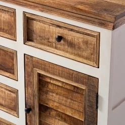 Maison Belfort Sideboard Newhaven - Mango teilmassiv - Mango / Weiß -Wohnzimmermöbel boutique en ligne 1000128954 200122 18404800050 DETAILS P000000001000128954