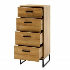 Red Living Kommode Krokby III - Eiche Grandson Dekor / Schwarz -Wohnzimmermöbel boutique en ligne 1000129136 200811 14085601369 DETAILS P000000001000129136