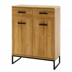 Red Living Kommode Krokby I - Eiche Grandson Dekor / Schwarz