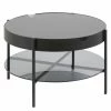 Norrwood Couchtisch Myrberg II - Glas / Stahl - Rauch / Schwarz