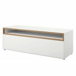 Now! by hülsta Wohnwand hülsta now easy II (4-teilig) - Lack Reinweiß / Natureiche -Wohnzimmermöbel boutique en ligne 1000131851 180925 15314205 GALLERYIMAGES P000000001000131851