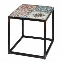 Red Living Beistelltisch Almaraz - Keramik / Stahl - Mehrfarbig