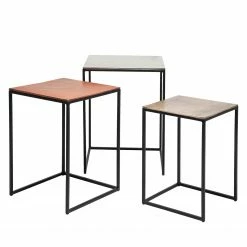 Kare Design Beistelltisch Loft Square (3er-Set) - Aluminium / Stahl - Schwarz -Wohnzimmermöbel boutique en ligne 1000132036 181017 11370314 GALLERYIMAGES P000000001000132036