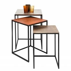 Kare Design Beistelltisch Loft Square (3er-Set) - Aluminium / Stahl - Schwarz -Wohnzimmermöbel boutique en ligne 1000132036 190305 14280800010 GALLERYIMAGES P000000001000132036