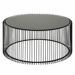 Kare Design Couchtisch Wire (2er-Set) - Glas / Stahl - Schwarz -Wohnzimmermöbel boutique en ligne 1000132043 190305 14281000021 GALLERYIMAGES P000000001000132043