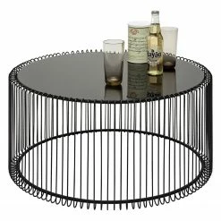 Kare Design Couchtisch Wire (2er-Set) - Glas / Stahl - Schwarz -Wohnzimmermöbel boutique en ligne 1000132043 190305 14281000024 GALLERYIMAGES P000000001000132043