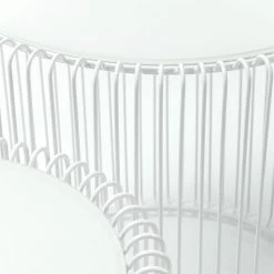 Kare Design Beistelltisch Wire I (2-er Set) - Glas / Stahl - Weiß -Wohnzimmermöbel boutique en ligne 1000132044 181017 11370748 GALLERYIMAGES P000000001000132044