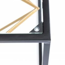 Kare Design Beistelltisch Prisma - Glas / Edelstahl - Schwarz / Gold -Wohnzimmermöbel boutique en ligne 1000132047 190305 14281100035 GALLERYIMAGES P000000001000132047