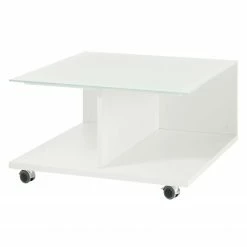 Now! by hülsta Couchtisch hülsta now I - Glas - Schneeweiß