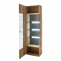 Naturoo Standvitrine Vilela - Eiche teilmassiv - Eiche Bianco / Eiche Bianco Dekor - Glastür links -Wohnzimmermöbel boutique en ligne 1000133701 200816 11335600025 DETAILS P000000001000133701