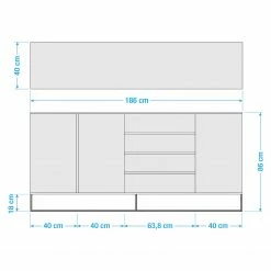 Fredriks Sideboard Zaddy I - Weiß / Schwarz -Wohnzimmermöbel boutique en ligne 1000134689 190925 15560700003 SKETCH DETAILS P000000001000134689 sketch