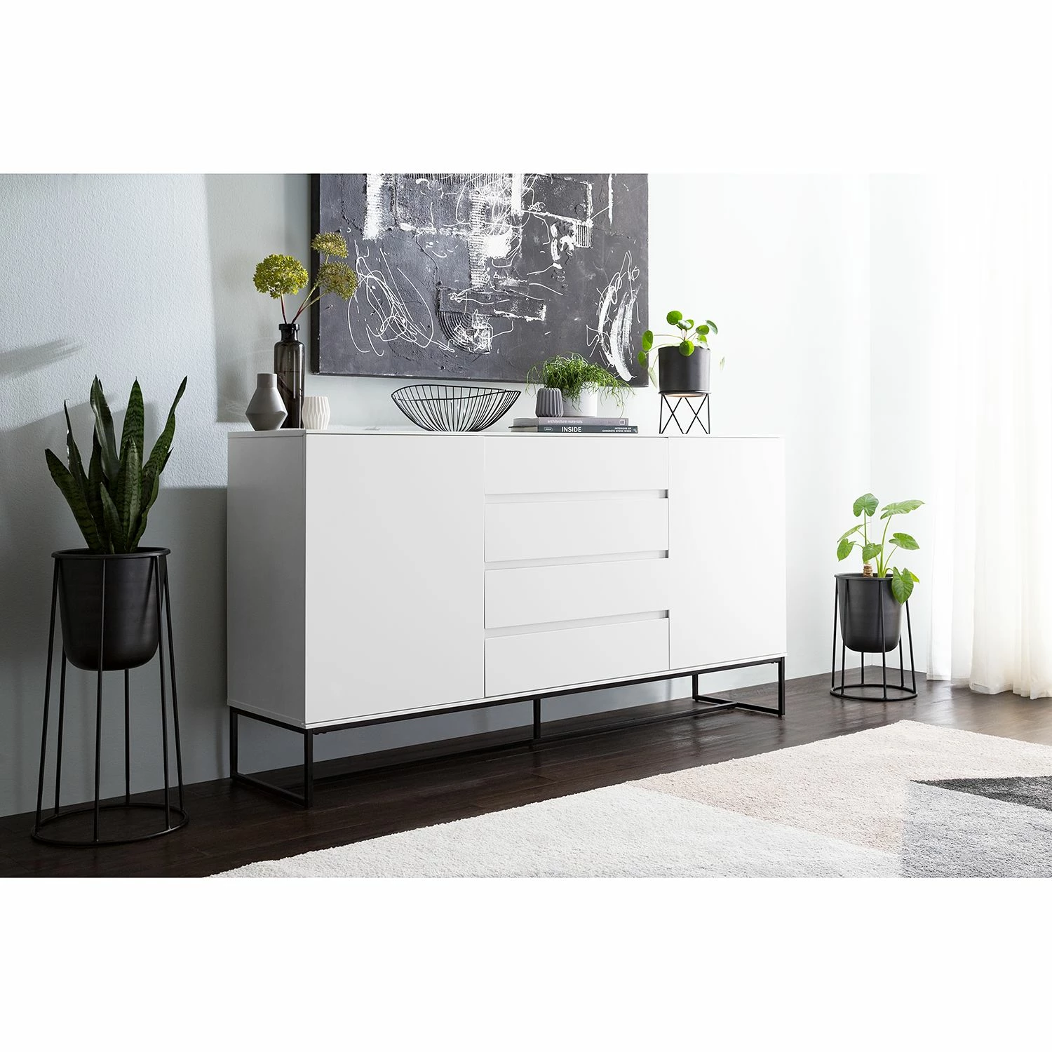 Fredriks Sideboard Zaddy II - Weiß 2 Fredriks Sideboard Zaddy II - Weiß – Bild 2