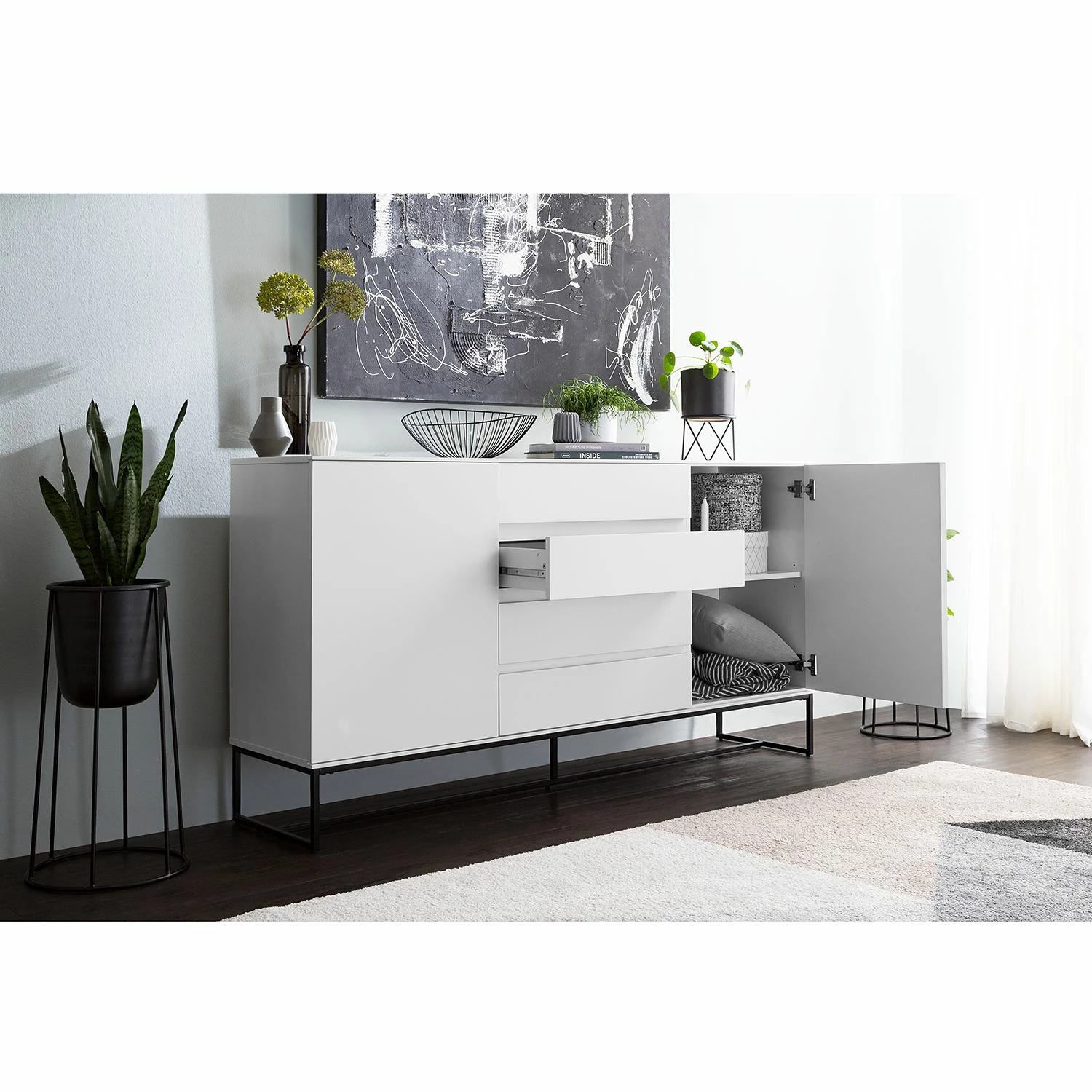 Fredriks Sideboard Zaddy II - Weiß 3 Fredriks Sideboard Zaddy II - Weiß – Bild 3