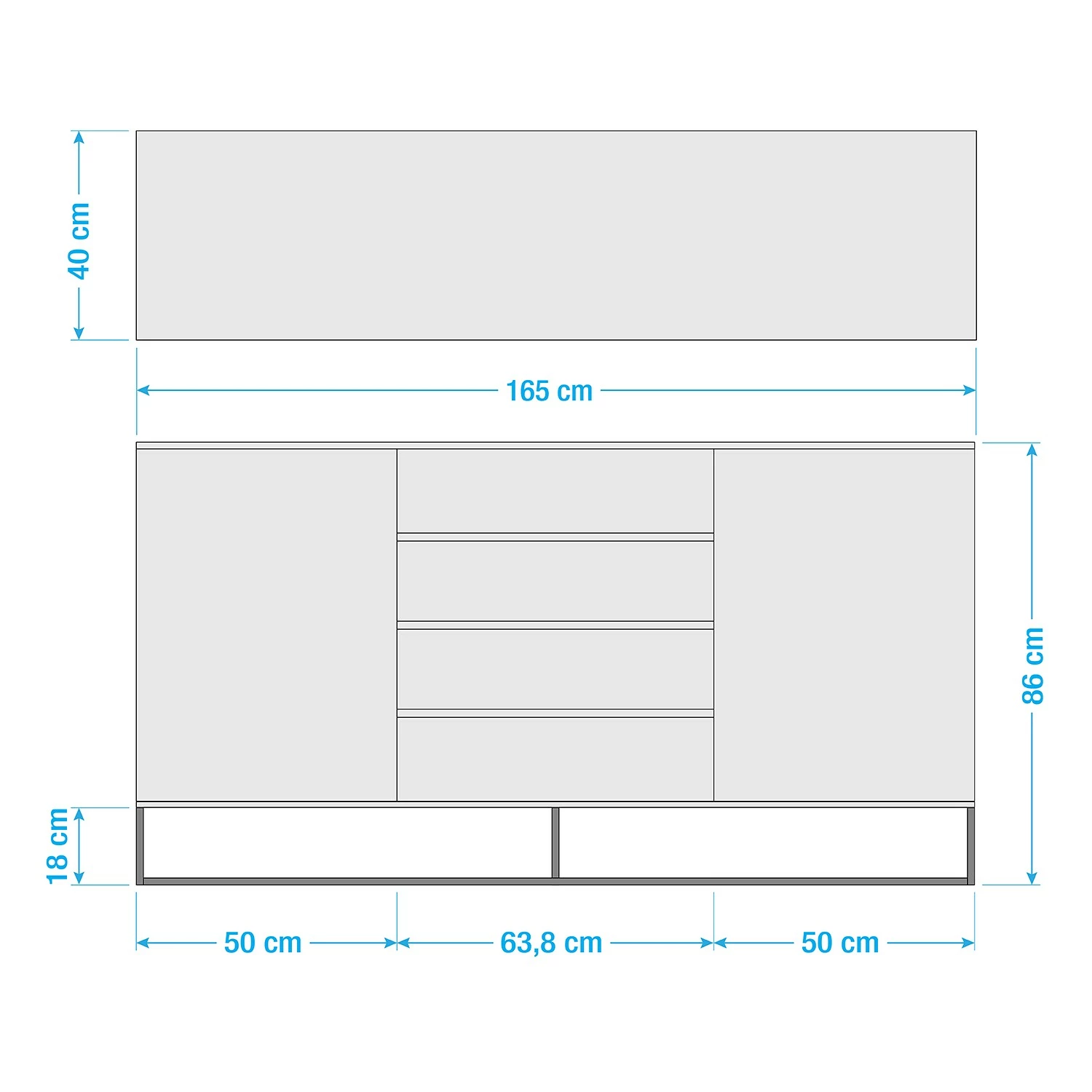 Fredriks Sideboard Zaddy II - Weiß 13 Fredriks Sideboard Zaddy II - Weiß – Bild 13