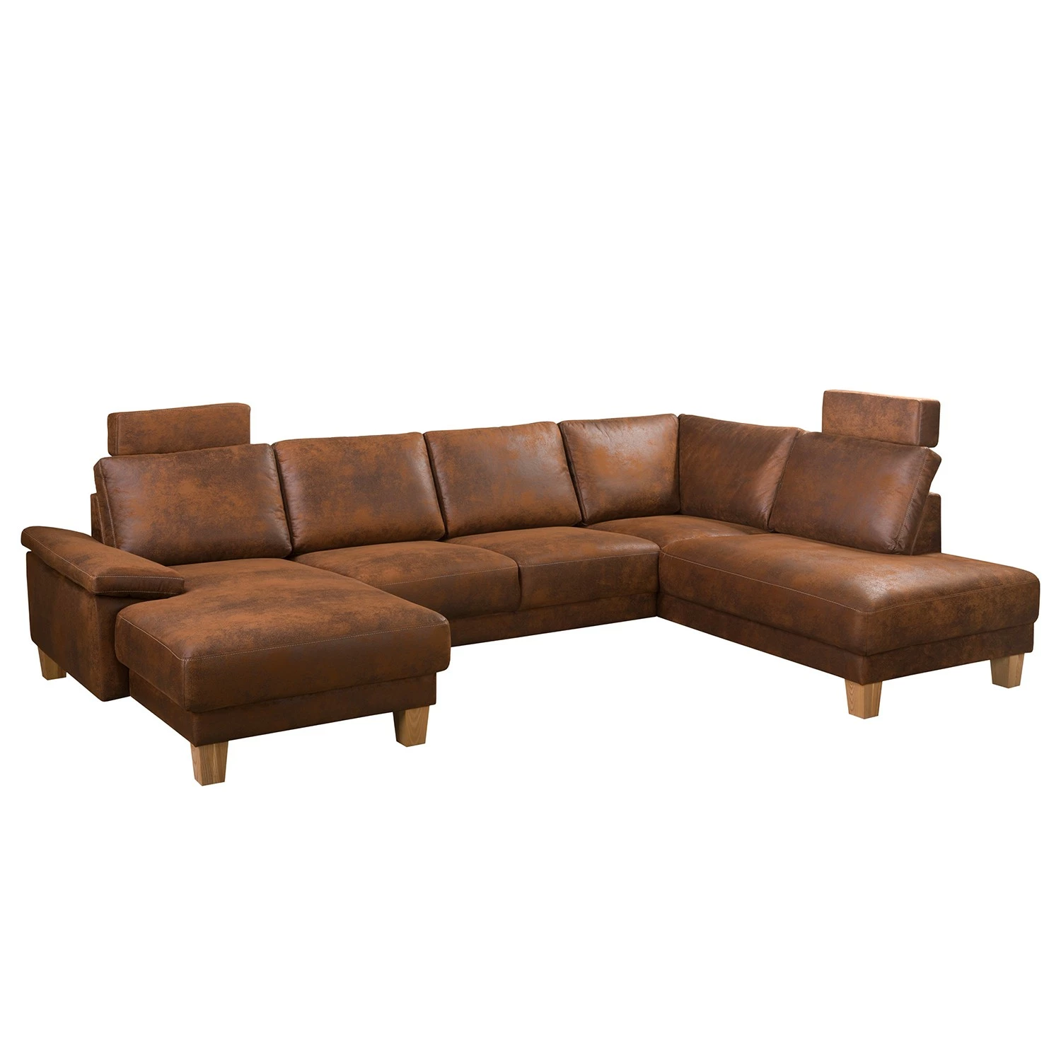 Ars Natura Wohnlandschaft Bragado - Antiklederlook - Longchair davorstehend links / Ottomane rechts 1 Ars Natura Wohnlandschaft Bragado - Antiklederlook - Longchair davorstehend links / Ottomane rechts