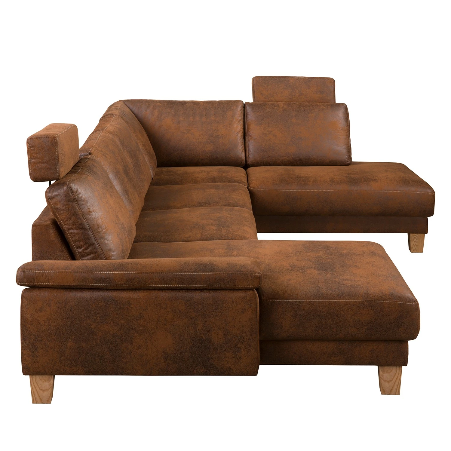 Ars Natura Wohnlandschaft Bragado - Antiklederlook - Longchair davorstehend links / Ottomane rechts 3 Ars Natura Wohnlandschaft Bragado - Antiklederlook - Longchair davorstehend links / Ottomane rechts – Bild 3